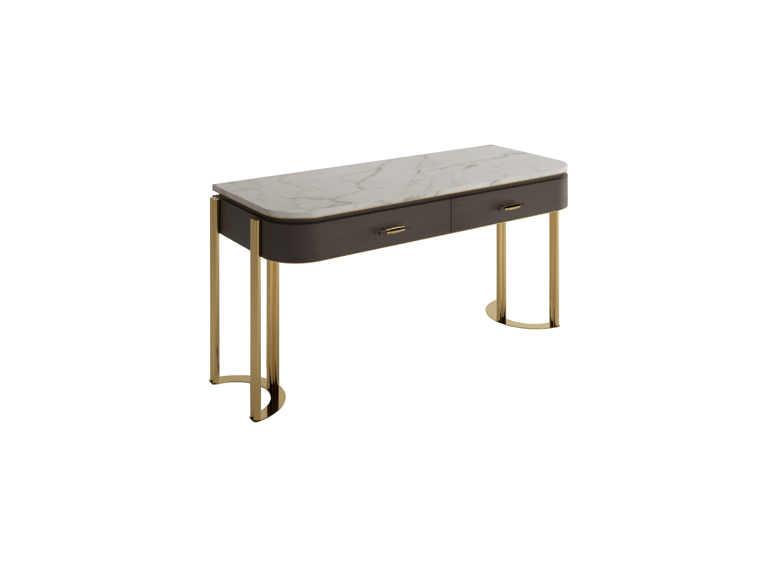 Eucalyptus, Marble and Brass Dressing Console