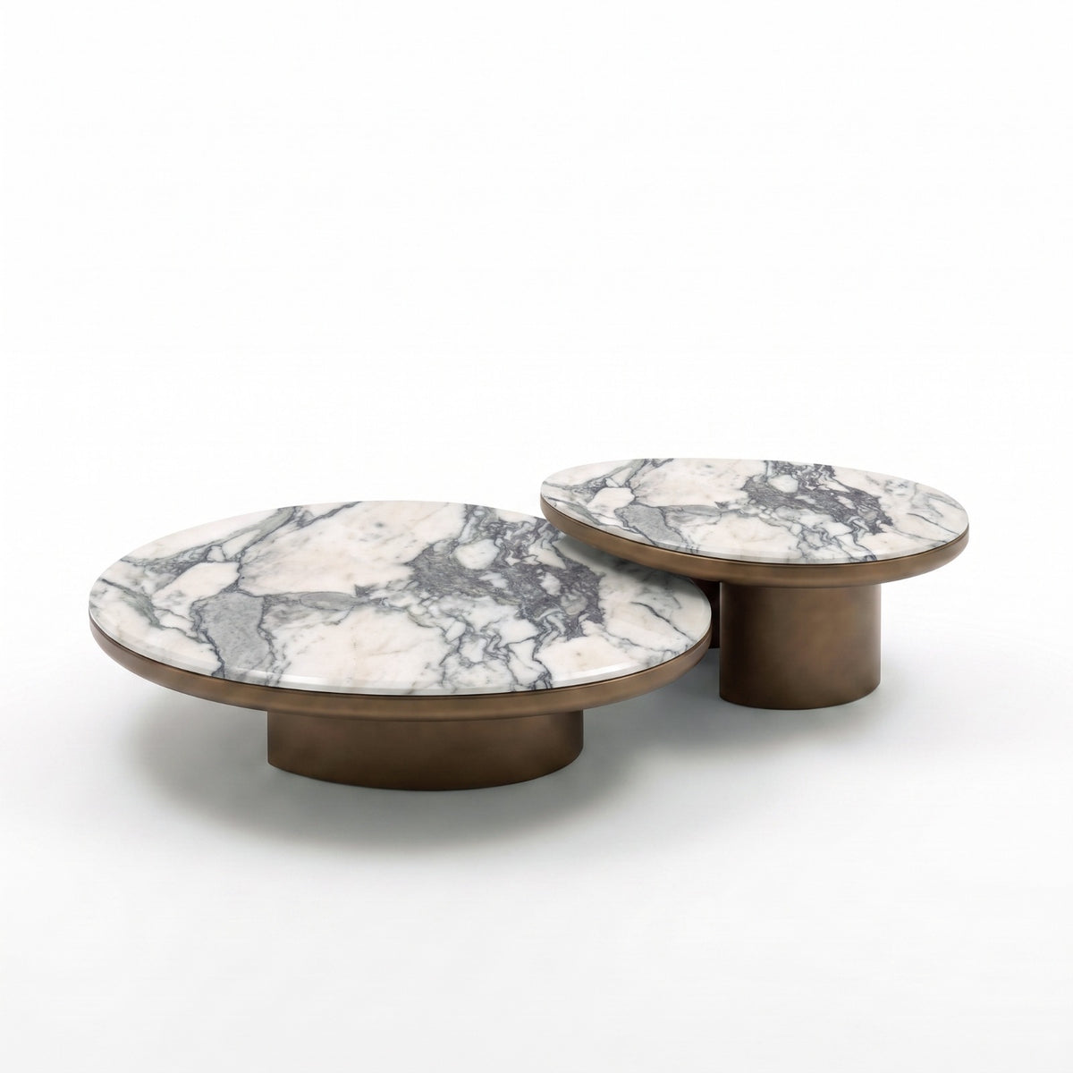 Gigi Marble Cocktail Tables, Set of 2