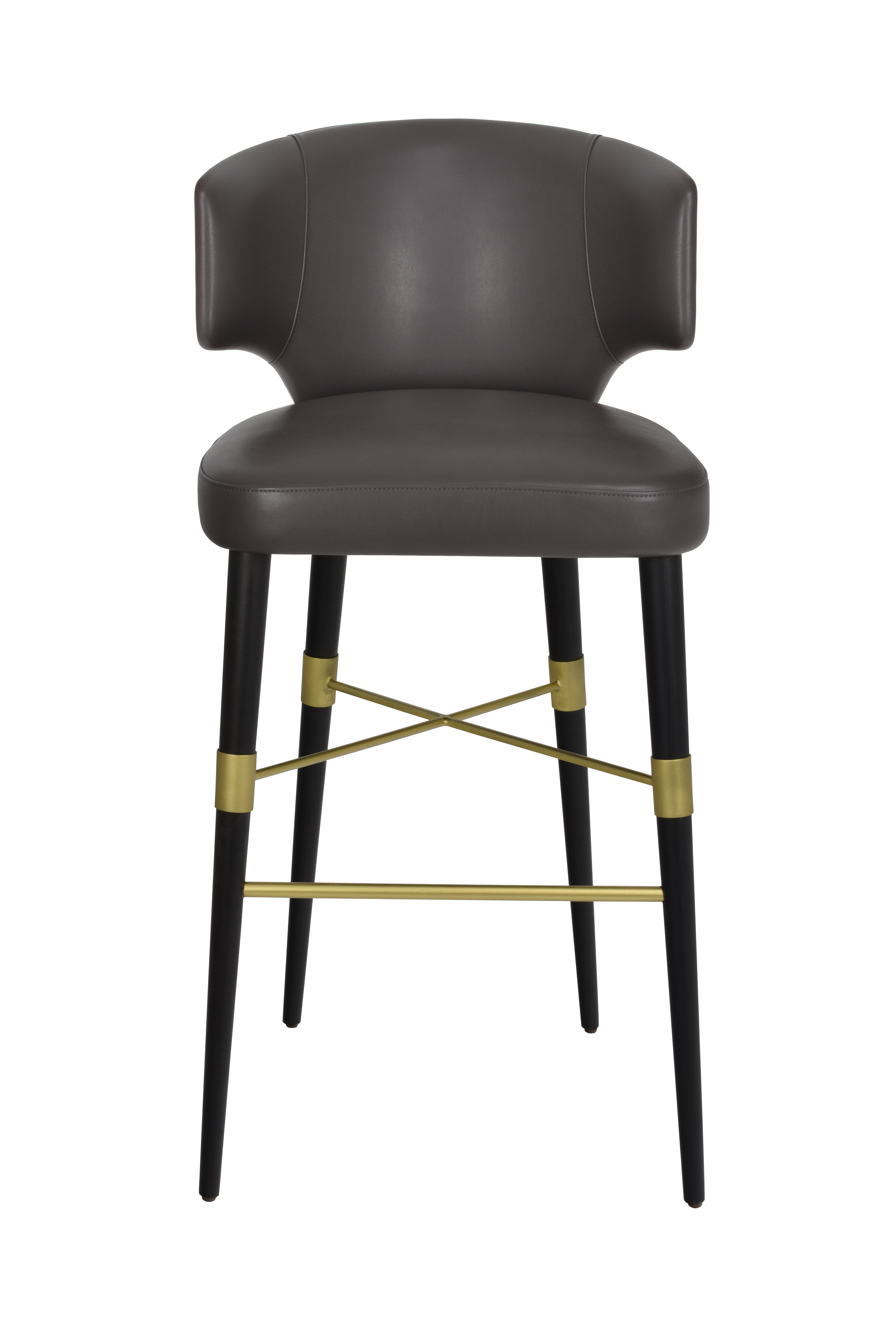 York Counter or Bar Stool with Bronze Detail