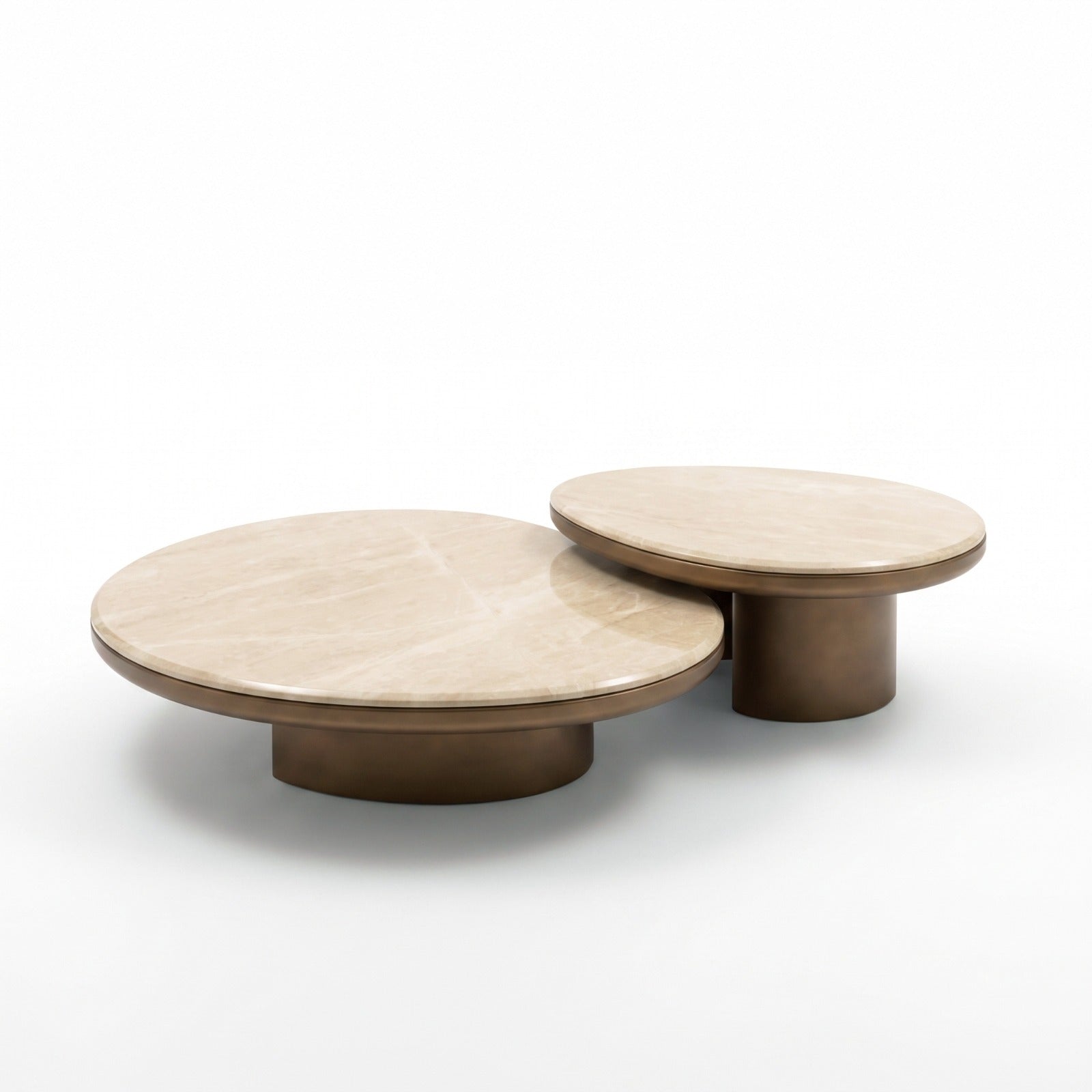 Gigi Marble Cocktail Tables, Set of 2