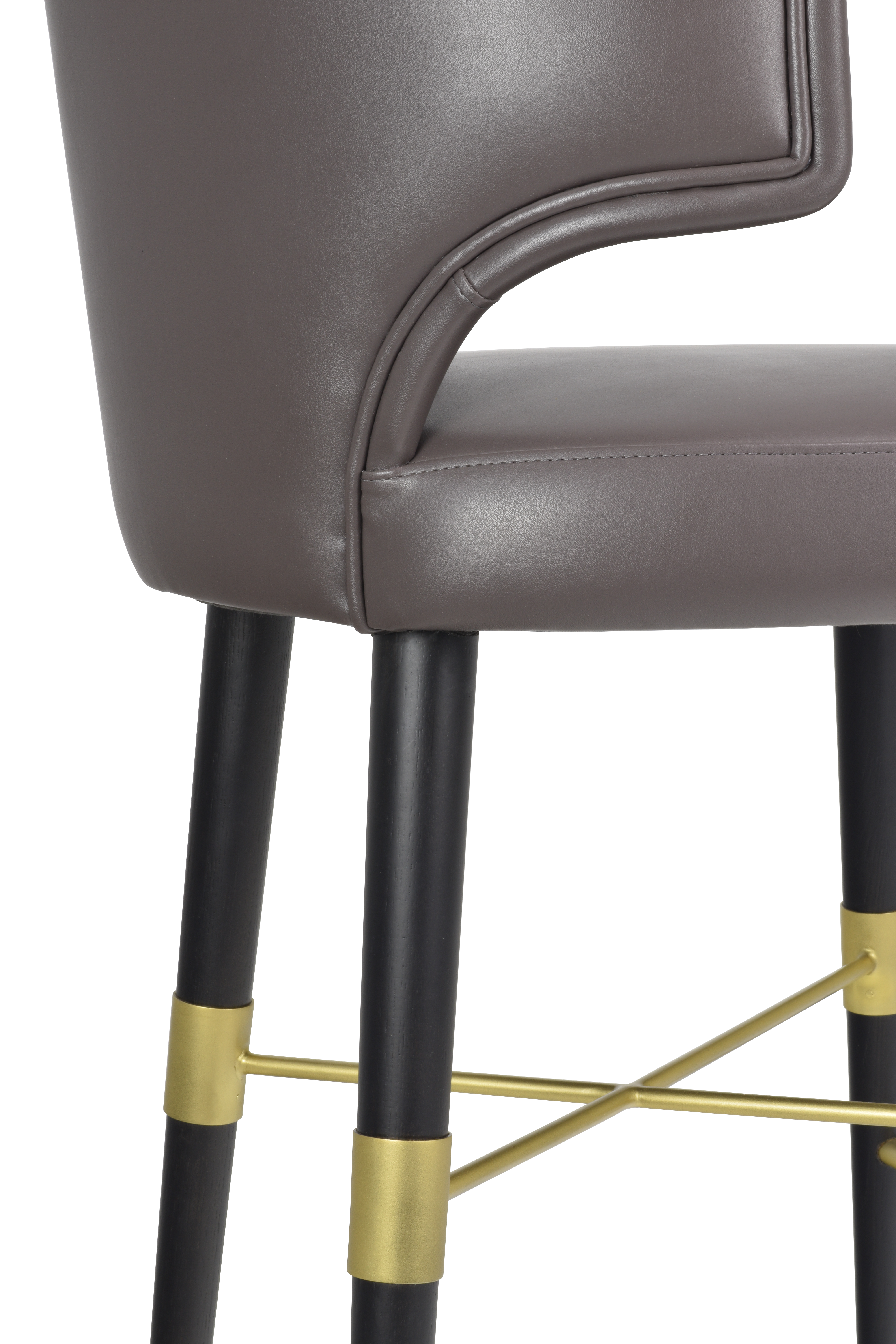 York Counter or Bar Stool with Bronze Detail